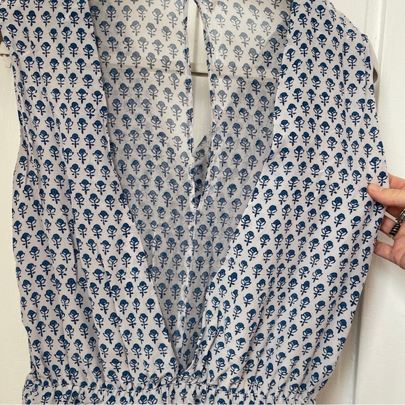 Rebecca Taylor Silk Blue and White Patterned Dress - Picture 3 of 11